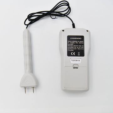 the MS7200 Pin Moisture Meter, showing its digital display and compact size.